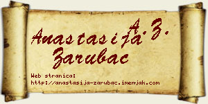 Anastasija Zarubac vizit kartica